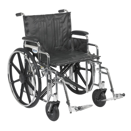DRIVE MEDICAL Sentra Extra Heavy Duty Wheelchair - 22" Seat std22dda-sf